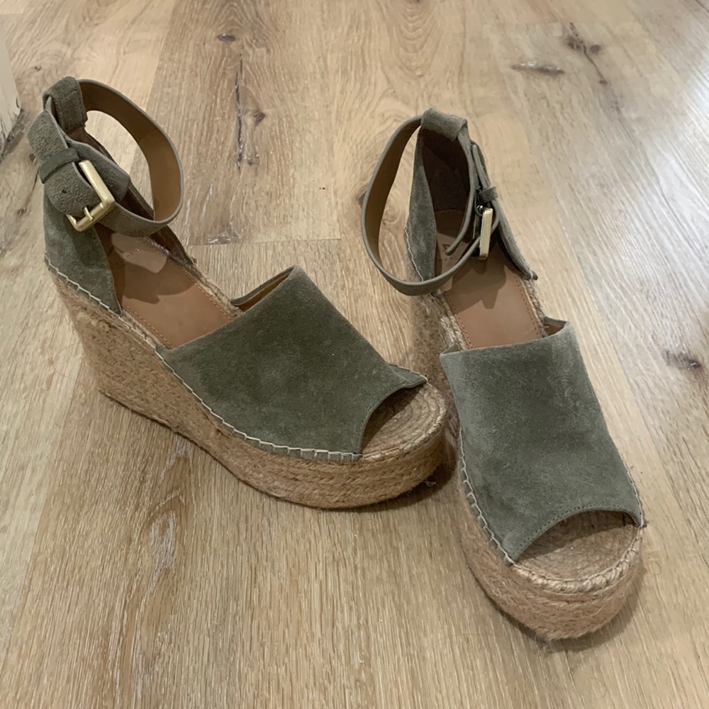 Marc Fisher - Olive Green Suede Wedge